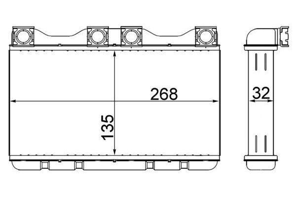 Kalorifer Radyatörü  BMW 7 Serisi (E38)(1994->)  MAHLE AH 136 000S