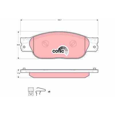 Fren Disk Balata Ön Jaguar XJ (X350/X358)(2003->)  TRW GDB1510
