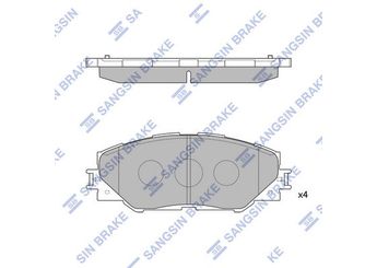 Fren Disk Balata Ön SANGSIN SP2138  446542140 19184911 446502160 0446502160 446502230 0446502230 44650R031 044650R031 0446542140 446542150 0446542150 446542180 0446542180 446542190 0446542190 4465YZZDY 04465YZZDY