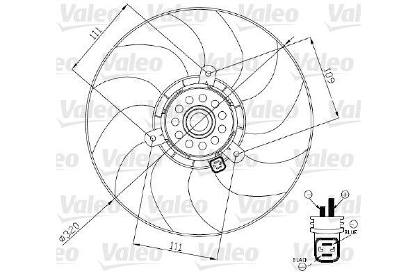 Radyatör Fan ve Motoru  Citroen Saxo (03.1996->)  PSA ORJINAL 125361