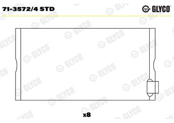 Kol Yatak (0.75)  KOLBENSCHMIDT 87419630  87429600 6020300860 602 030 08 60 6020301360 602 030 13 60 A6020300860 A 602 030 08 60 A6020301360 A 602 030 13 60