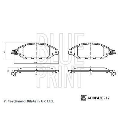 Fren Disk Balata Ön BLUE PRINT ADBP420217