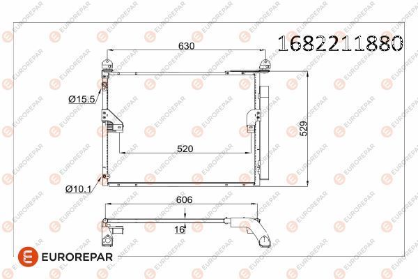 Klima Radyatörü  Toyota Land Cruiser (J15)(2009->)  EUROREPAR 1682211880