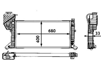 Su Radyatörü  MAHLE CR 667 000S  6R0121253R 9015003100 9015 003100 A9015003100 A 901 500 31 00
