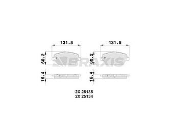 Fren Disk Balata Ön BRAXIS AB0025  1785193