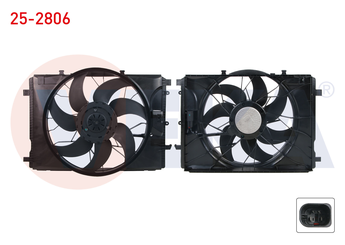 Radyatör Fan ve Motoru  VEKA 25-2806  2045000293 2045000493 2049061403 2049066802 214815DA1A A2045000293 A2045000493 A2049061403 A2049066802 204 500 02 93 204 906 68 02 A204 500 02 93 A204 906 68 02