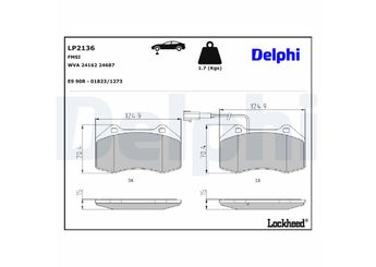 Fren Disk Balata Ön DELPHI LP2136  LP2136 5741889 71753265 77364716 77365201