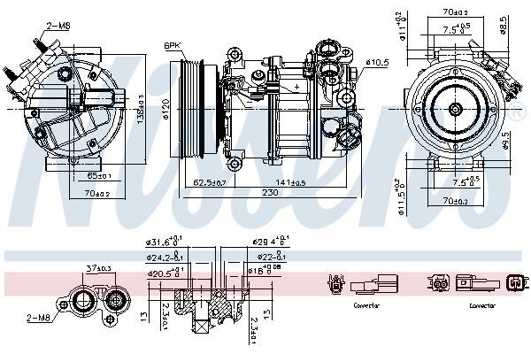 Klima Kompresörü  Volvo XC60 (04.2008->)  NISSENS 891004