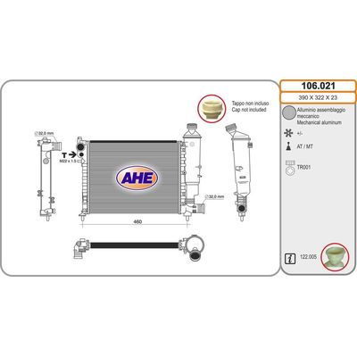 Su Radyatörü  Citroen Saxo (03.1996->)  PSA ORJINAL 133001