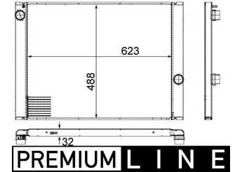 Su Radyatörü  MAHLE CR 1159 000P  1K0121253AA 17117519210 7519210 7 519 210