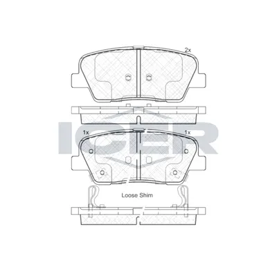 Fren Disk Balata Arka Kia Sorento (XM)(2009->)  AYD 60224A
