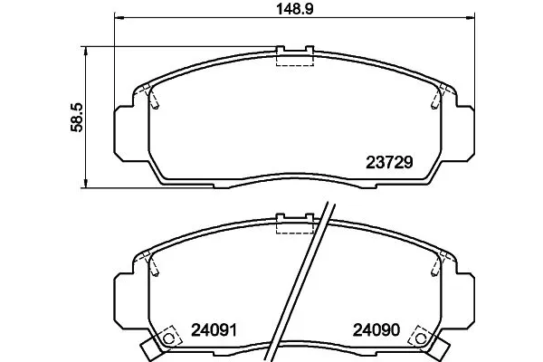Fren Disk Balata Ön Honda Stream (RN1/3)(01.2001->)  AYD 60090A
