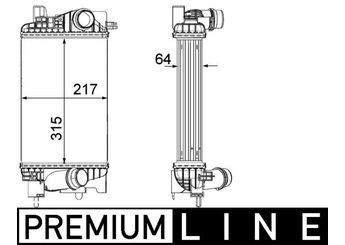 Turbo Radyatörü  MAHLE CI 262 000P  13283252 1202142 12 02 142 13 28 3252 1302142
