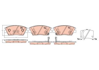 Fren Disk Balata Ön TRW GDB2371  SSANGYONG48130350B0 48130350C0 48130350B0 48413350B0 48413351B0