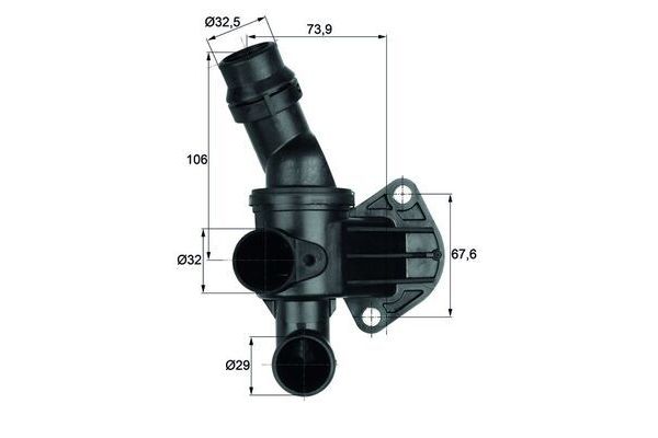 Termostat  Audi S3 (8P1)(09.2006->)  MAHLE TI 6 80