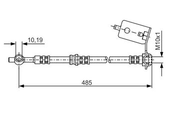 Fren Hortumu Arka Sağ veya Sol BOSCH 1 987 481 050  5881226251 5881226050