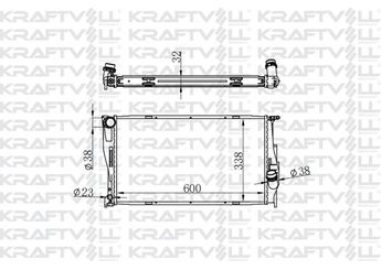 Su Radyatörü  KRAFTVOLL 08040091  19010RNCT51 19010RRH901 19010 17117788903 17 11 7 788 903 17117788904 17 11 7 788 904 17117790297 17 11 7 790 297 17117794488 17 11 7 794 488