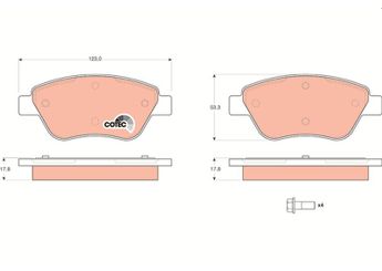 Fren Disk Balata Ön TRW GDB1579  GDB1579 77362179 77363992 9949556