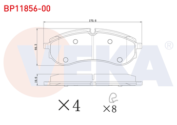 Fren Disk Balata Arka VEKA BP11856-00  