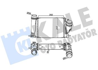 Turbo Radyatörü  ORİS IRN504062  144614EB0A 144614EB1A 144614E1B 144614EB1B