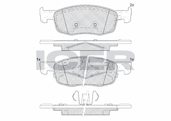 Fren Disk Balata Ön AYD 60938A  4465K0010 1M002223Z 1M00-22-23Z 1M033323Z 1M03-33-23Z 4465K0000 04465-K0000 04465-K0010