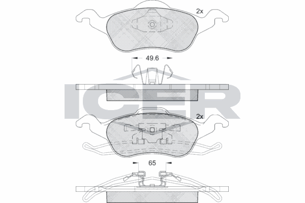 Fren Disk Balata Ön Ford Focus S.Wagon (CAK)(1998->)  FORD ORJINAL ME98AJ2K021AJ