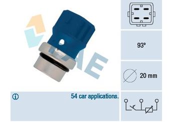 Hararet Müşürü  FAE 34330  86276790 1669990 95VW8B607LA 95VW-8B607-LA TS362 TS-362 701919369B 701 919 369 B 701919369C 701 919 369 C