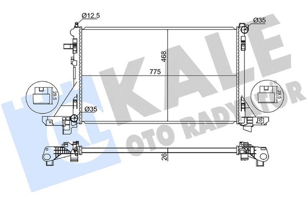 Su Radyatörü  Renault Master III Otobüs (02.2011->)  KALE 347260