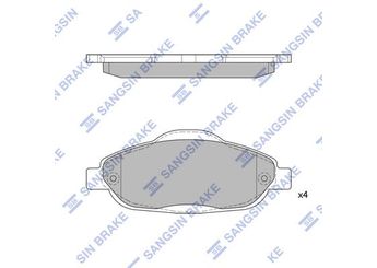 Fren Disk Balata Ön SANGSIN SP1804  1647862780 425426 1609253080 425393 1613259380 4253.93 4254.26