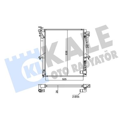 Su Radyatörü  Volkswagen T4 Transporter Kamyonet Çift Kabin Syncro (08.1992->2003)  KALE 347965