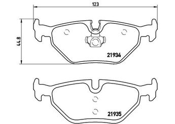 Fren Disk Balata Arka BREMBO P 71 006  93194192 128416075 128417432 5058110 S5058110