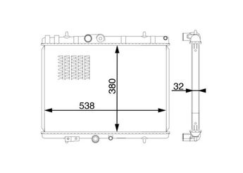 Su Radyatörü  MAHLE CR 1599 000S  13130038 1609961580 9678711180