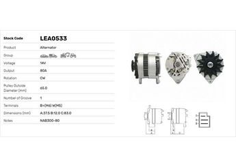 Alternatör  LUCAS ELEKTRIK LEA0533  LEA0533