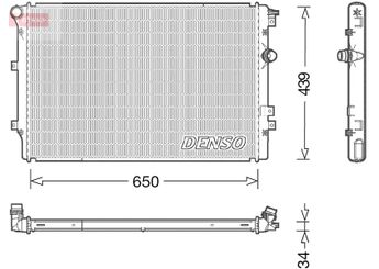 Su Radyatörü  DENSO DRM32046  2531002000 2531002000  2531002100  2531002100 5N0121253F 5N0121253L