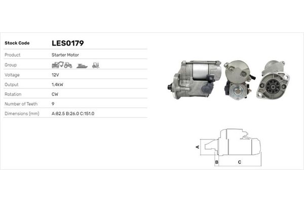 Marş Dinamosu  LUCAS ELEKTRIK LES0179