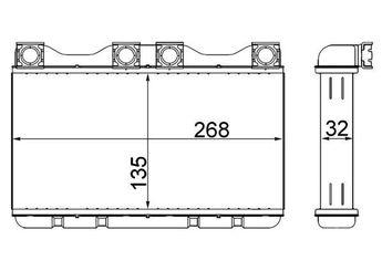 Kalorifer Radyatörü  MAHLE AH 136 000S  6411837317 64118372190 64118373175 8373175 8 373 175