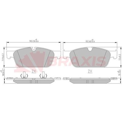 Fren Disk Balata Ön BRAXIS AA0677