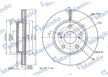 Fren Disk Ayna Ön Sağ ve Sol MANDO MBC035304  4351212670 4351202220