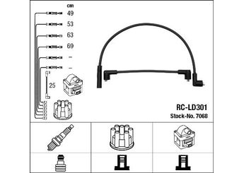 Buji Kablosu  NGK 7068  2108370708010 2108370708011