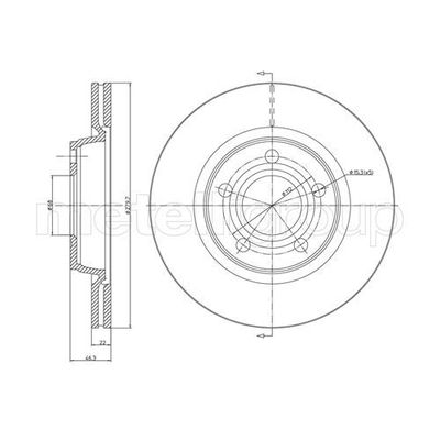 Fren Disk Ayna Ön Sağ ve Sol Audi S8 (D2)(05.1999->)  METELLI 23-0468C