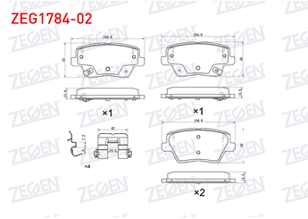 Fren Disk Balata Arka ZEGEN ZEG1784-02  