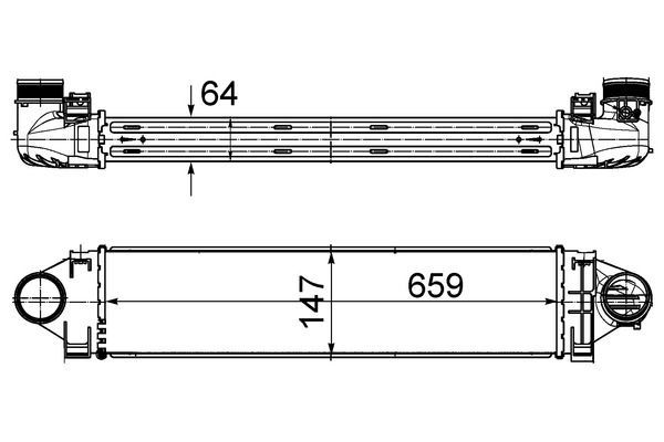 Turbo Radyatörü  Land Rover Freelander 2 (LN)(01.2007->)  MAHLE CI 502 000S