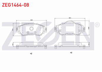Fren Disk Balata Ön ZEGEN ZEG1464-08   4254A9 4254 A9