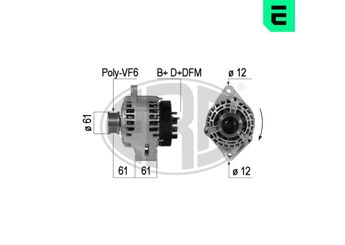 Alternatör  ERA 210325A  1204434 824189 08 24 189 12 04 434 13117236 13 117 236 6204189 62 04 189 8 24 189 93169030 93 169 030 93169031 93 169 031 93169259 93 169 259 93180104 93 180 104