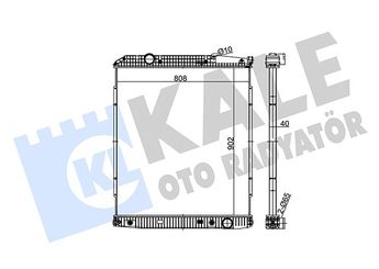 Su Radyatörü  KALE 349520  52310D7600 9425001003 942 500 10 03 9425001603 942 500 16 03 9425000703 A9425000703 A9425001003 A9425001603