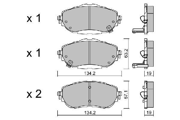 Fren Disk Balata Ön Toyota Auris / Auris Hybrid (E18)(10.2012->)  AISIN BPTO-1020
