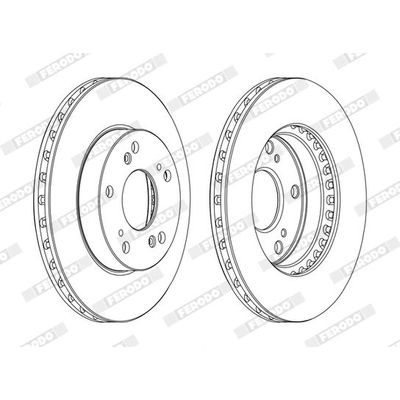 Fren Disk Ayna Ön Sağ ve Sol Honda Civic Hybrid Sedan (FD3)(03.2006->)  FERODO DDF1939C
