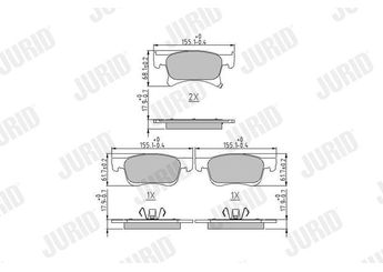 Fren Disk Balata Ön JURID 573657J  39122150 1605281 95517029 95524973