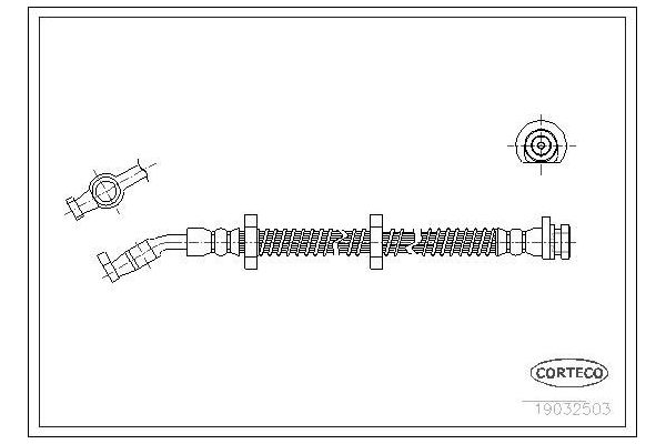 Fren Hortumu Arka Sağ veya Sol Land Rover Discovery (LT)(01.1999->)  CORTECO 19032503