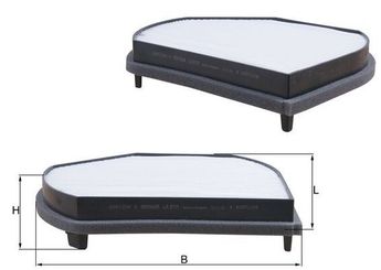 Polen Filtresi  MAHLE LA 37/1  5101439AA 05101439AA K05101439AA 2028300218 2028300318 2108300718 A2028300318 A202 830 03 18 A2028300218 A2108300718